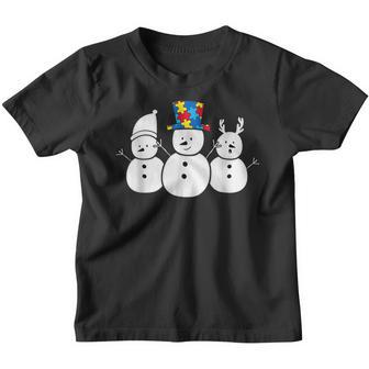 Be Different Christmas Autism For Kids Women Snowman Youth T-shirt - Thegiftio UK