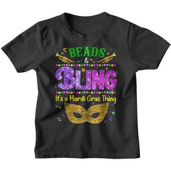 Beads & Bling Its A Mardi Gras Thing Youth T-shirt - Thegiftio UK