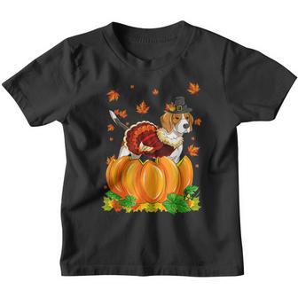 Beagle Dog Thanksgiving Turkey Fall Autumn Pumpkin Youth T-shirt - Thegiftio UK