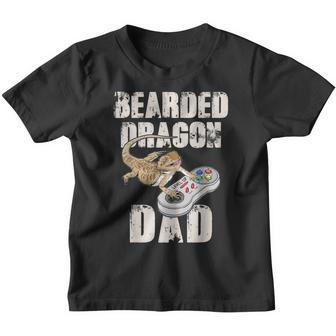 Bearded Dragon Dad Video Game Reptiles Pagona Gamers Youth T-shirt - Seseable