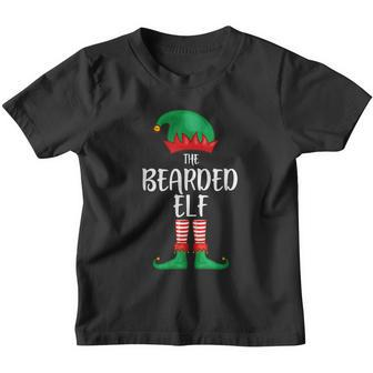 Bearded Elf Christmas Party Matching Family Group Pajama Youth T-shirt - Monsterry DE