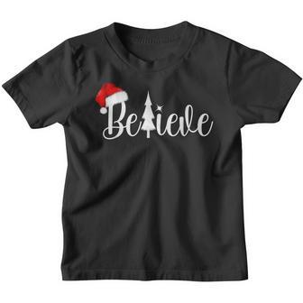 Believe In Santa Claus Family Christmas Matching Pajamas Youth T-shirt - Thegiftio UK