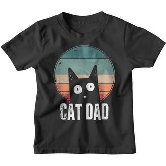 Best Cat Dad Fathers Day Men Kitty Daddy Papa Fathers Day Youth T-shirt - Thegiftio UK