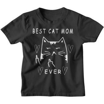 Best Cat Mom Ever Meow Mens And Kids Funny Holiday Youth T-shirt - Thegiftio UK