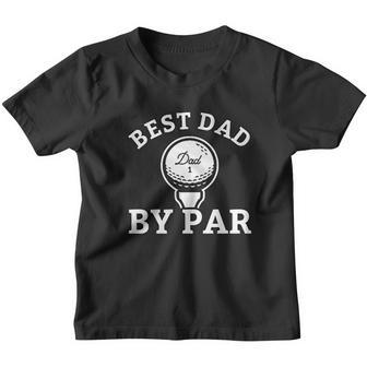 Best Dad By Par Funny Fathers Day Golf Deluxe Youth T-shirt - Thegiftio UK