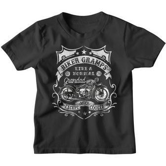 Biker Gramps Rides Motorcycles Rider Gift Youth T-shirt - Thegiftio UK