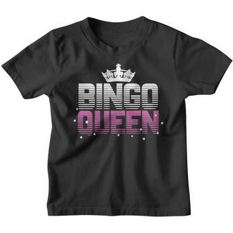Bingo Queen Game Gambling Play Player Luck Gamer Lottery Youth T-shirt - Thegiftio UK