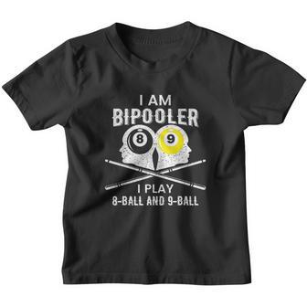 Bipolar Bipooler Pool Player Pool Billiards 8 9 Ball V2 Youth T-shirt - Thegiftio UK