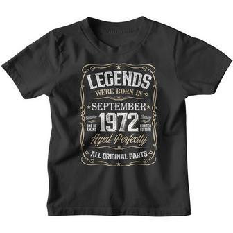 Birthday Awesome Legends Were Born In 1972 September Youth T-shirt - Thegiftio UK