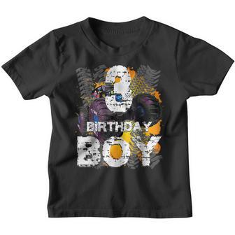 Birthday Boy 3 Years Old Monster Truck Matching Family Part Youth T-shirt - Thegiftio UK