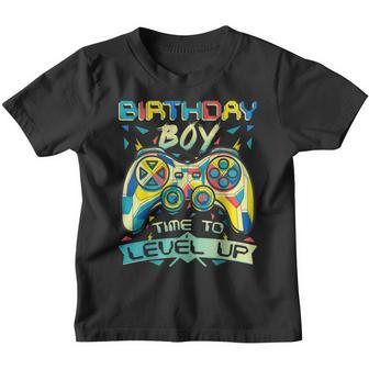 Birthday Boy Time To Level Up Video Game Birthday Gamer Boys Youth T-shirt | Mazezy UK