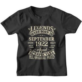 Birthday Gift 1922 Legend September 1922 Youth T-shirt - Monsterry