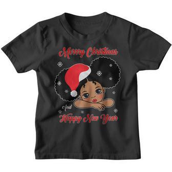 Black African American Santa Christmas Melanin Girl Toddler Youth T-shirt - Thegiftio UK