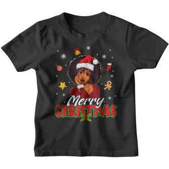 Black Girl Magic Merry Christmas African American Woman Xmas Youth T-shirt - Thegiftio UK
