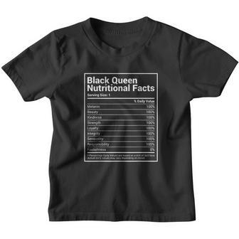 Black Queen Nutrition Facts Proud Black History Month 2022 Pride Youth T-shirt - Thegiftio UK