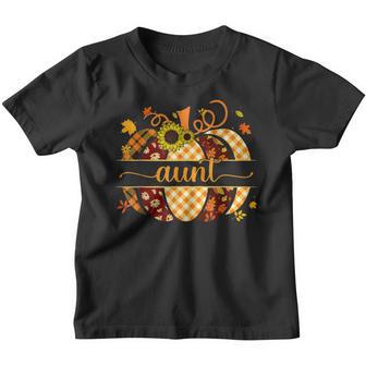 Blessed Aunt Fall Pumpkin Autumn Thanksgiving Youth T-shirt - Thegiftio