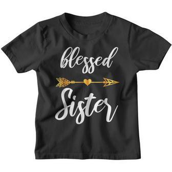 Blessed Sister Girls Family Matching Thanksgiving Youth T-shirt - Thegiftio UK