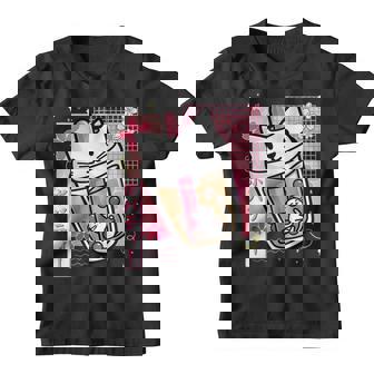 Boba Tea Cat Bubble Tea Kawaii Anime Japanese Girls Nager V4 Youth T-shirt - Thegiftio