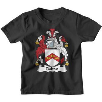 Bolton Family Crest Coat Of Arms British Family Crests Youth T-shirt - Thegiftio UK
