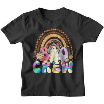 Boo Boo Crew Groovy Boo Squad Spooky Halloween Boo Rainbow V4 Youth T-shirt - Thegiftio UK