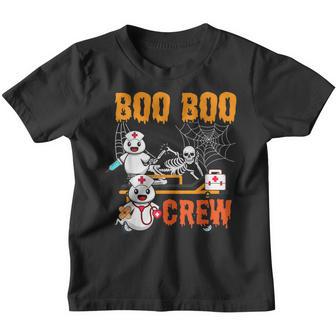 Boo Boo Crew Nurse Halloween Ghost Skeleton Nurses Rn Youth T-shirt - Thegiftio UK