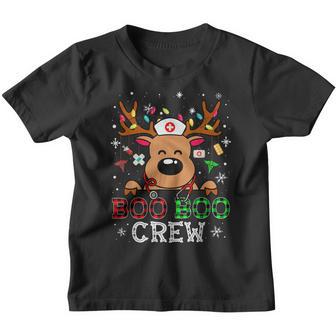 Boo Boo Crew Reindeer Nurse Buffalo Plaid Nurse Christmas Youth T-shirt - Thegiftio UK