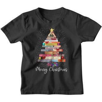 Book Christmas Tree For Book Lover Librarian Teachers Xmas V5 Youth T-shirt - Thegiftio UK