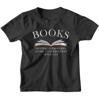 Book Helping Introverts Avoid Conversation Sinve 1454 Youth T-shirt - Thegiftio UK