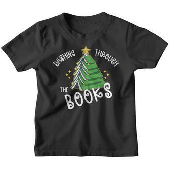 Book Lover Christmas Tree Holiday Reading Love To Read Youth T-shirt - Thegiftio UK