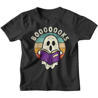 Booooooks Ghost Funny Halloween Ghost Reading Book Youth T-shirt - Thegiftio UK