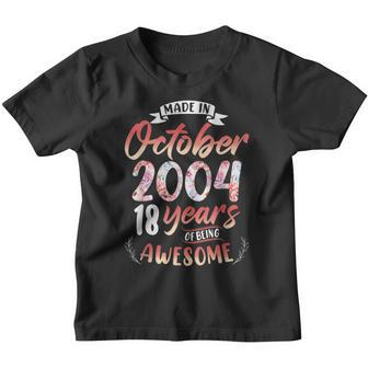 Born October 2004 Birthday Gift Made In 2004 18 Year Old Youth T-shirt - Thegiftio UK