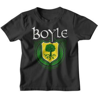 Boyle Surname Irish Last Name Boyle Family Crest Youth T-shirt | Mazezy
