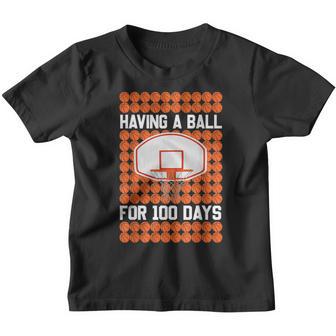 Boys 100 Days Of School Pun 100Th Day Sport Basketball Youth T-shirt - Thegiftio UK
