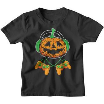 Boys Halloween Jackolantern Gamer Kids Men Halloween V5 Youth T-shirt - Thegiftio UK