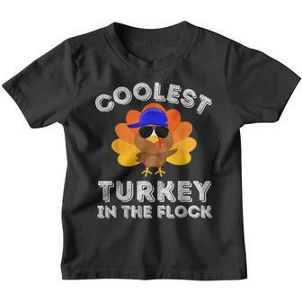 Boys Thanksgiving For Kids Toddlers Coolest Turkey V2 Youth T-shirt - Thegiftio UK