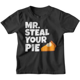 Boys Toddlers Kids Funny Mr Steal Your Pie Thanksgiving Youth T-shirt - Thegiftio UK