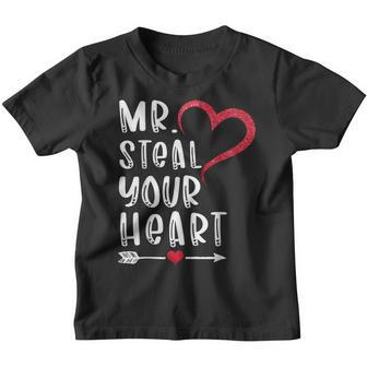 Boys Valentine Mr Steal Your Heart For Boys Men Gifts Youth T-shirt - Seseable