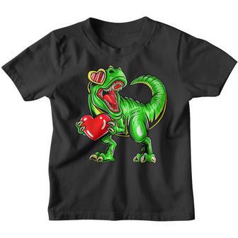 Boys Valentines Day Kids Dinosaur T Rex Lover I Steal Hearts V3 Youth T-shirt - Thegiftio UK