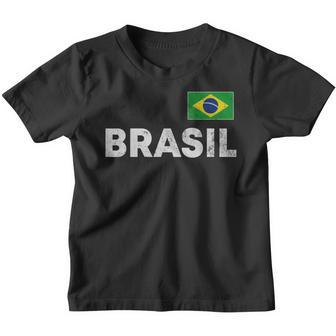 Brasil Flag Brazilian Soccer Fan Men Women Boys Girls Kids V2 Youth T-shirt - Thegiftio UK