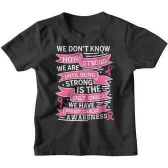 Breast Cancer Awareness Be Strong Support Pink Ribbon Women Youth T-shirt - Thegiftio UK