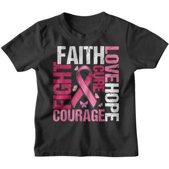 Breast Cancer Awareness For Women Faith Youth T-shirt - Thegiftio UK