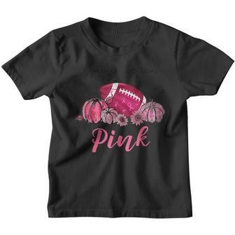 Breast Cancer Awareness In October We Wear Pink Football Youth T-shirt - Thegiftio UK