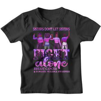 Breast Cancer Domestic Violence Awareness Sisters Youth T-shirt - Thegiftio UK