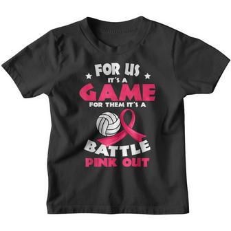 Breast Cancer Pink Ribbon Volleyball Awareness Costume V15 Youth T-shirt - Thegiftio UK