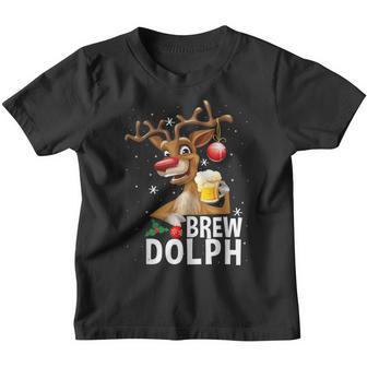 Brew Dolph Funny Rudolph Christmas Holiday Funny Gifts Men Youth T-shirt - Thegiftio UK