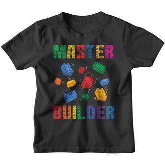 Brick Builder Funny Blocks Master Builder Kid Toy Boys Girls V2 Youth T-shirt - Thegiftio UK
