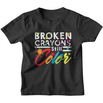 Broken Crayons Still Color Mental Health Awareness V2 Youth T-shirt - Thegiftio UK