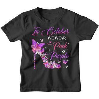 Butterfly Domestic Violence & Breast Cancer Awareness Youth T-shirt - Thegiftio UK