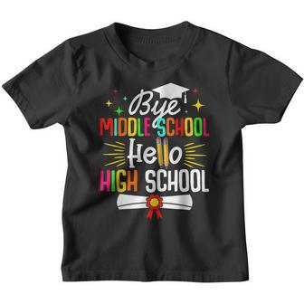 Bye Middle School Hello Highschool Back To School Students Youth T-shirt - Thegiftio UK