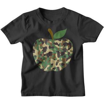 Camo Apple First Day Of School Teaching Team Youth T-shirt - Thegiftio UK
